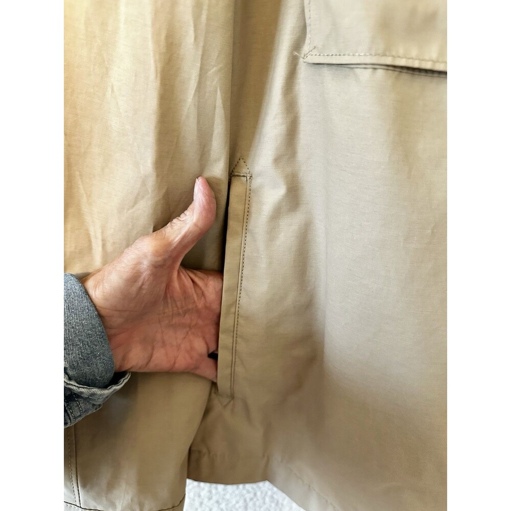 Mango Size M MNG Rain Jacket‎ Parka Khaki Pockets - Picture 5 of 13